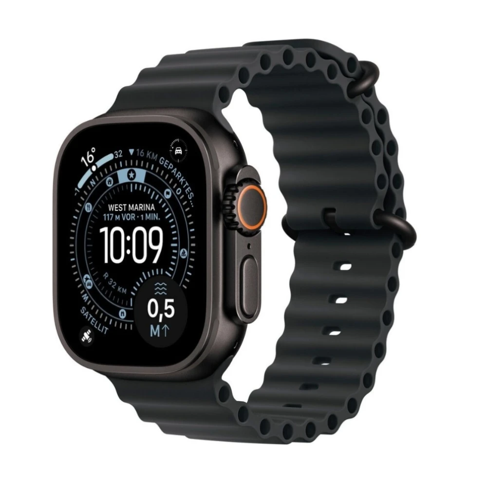 Apple Watch Ultra 3 Titane noir (GPS + Cellular) 49 mm Bracelet Ocean Noir