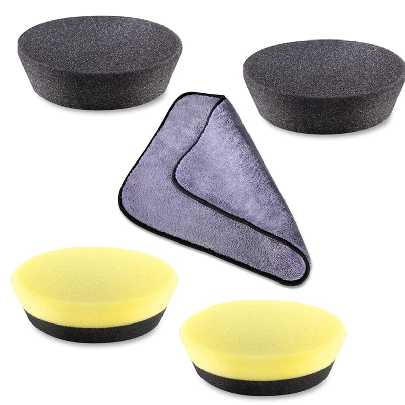Kit de polissage starter Sia 145 mm (4 x mousse de polissage / 1 x chiffon de polissage)