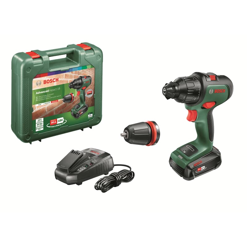 Perceuse-visseuse à percussion Bosch AdvancedImpact 18 (1 batterie, 18 V, en coffret)