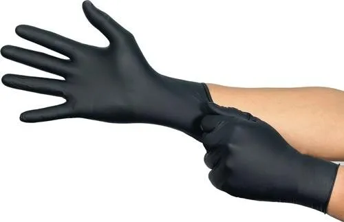 Gants jetables Ansell MicroFlex 94-242 taille M noir nitrile EN 374 catégorie III EPI