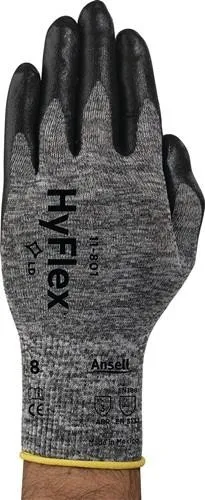 Gants Ansell HyFlex 11-801 taille 10 gris/noir EN 388 catégorie II PSA