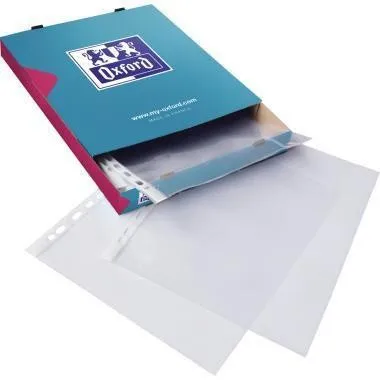Pochettes pour prospectus Oxford Standard DIN A4, 0,09 mm, 100 pièces/paquet — lot de 100 pièces
