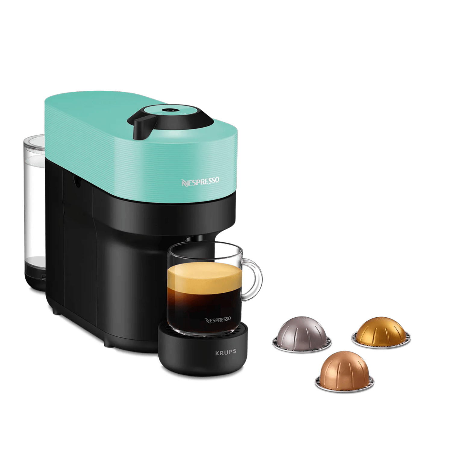Krups Nespresso Vertuo Pop XN9204 - Machine à café à dosettes - Aqua Mint