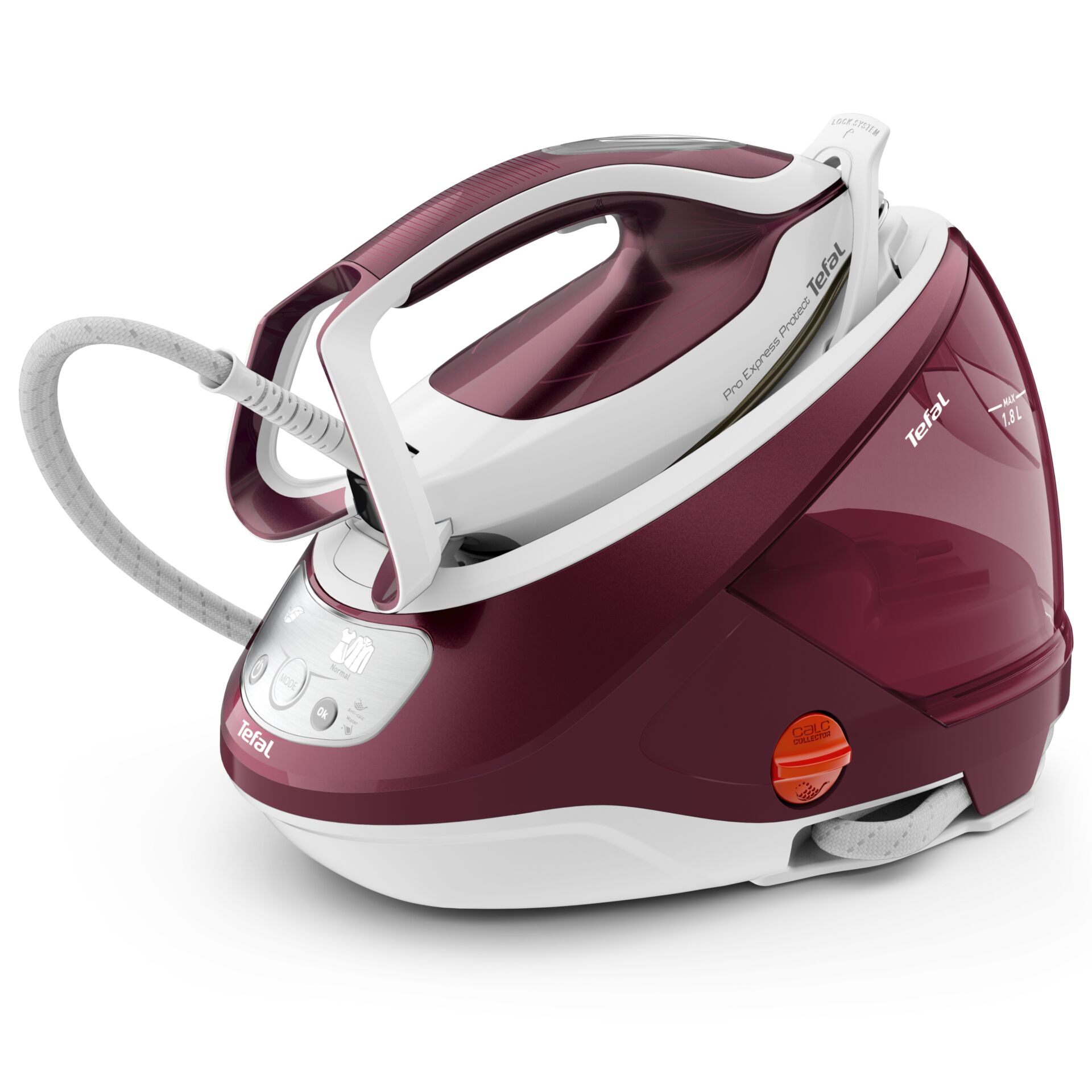 Tefal Pro Express Protect Fer à repasser vapeur blanc/rouge