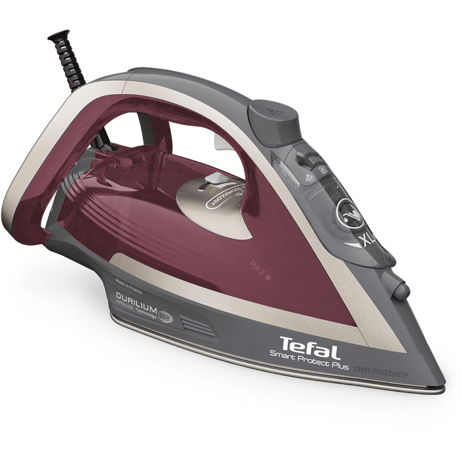 Tefal Smart Protect Plus FV6870 - Centrale vapeur vin rouge/gris
