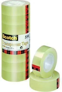 Scotch Ruban adhésif 550 5501933 19 mm x 33 m transparent (8 unités/boîte)