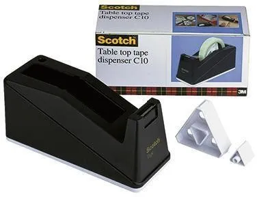 Rouleau adhésif de table Scotch C10 jusqu'à 25 mm x 66 m noir plastique