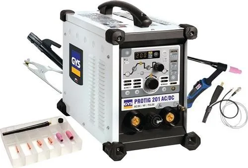 Poste à souder TIG GYS PROTIG 201 AC/DC HF FV avec accessoires 10 - 200 A gaz