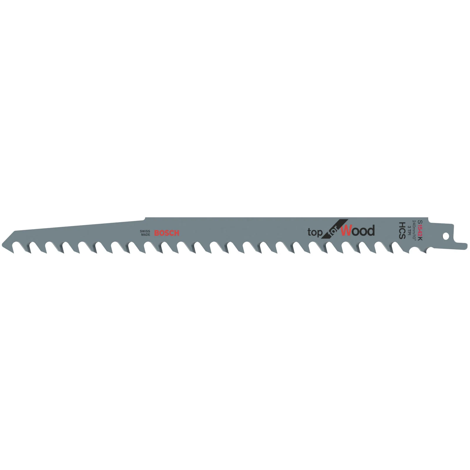 Lame de scie sabre Bosch S 1542 K L.240mm B.19mm TPI 3 8,5mm 5 lames/blister