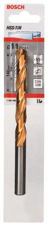 Foret hélicoïdal HSS-TiN Bosch, DIN 338 11 x 94 x 142 mm