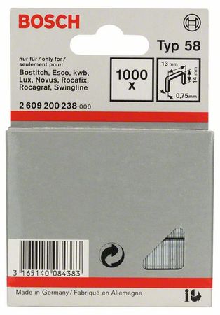 Bosch Agrafe fine type 63, largeur 13mm