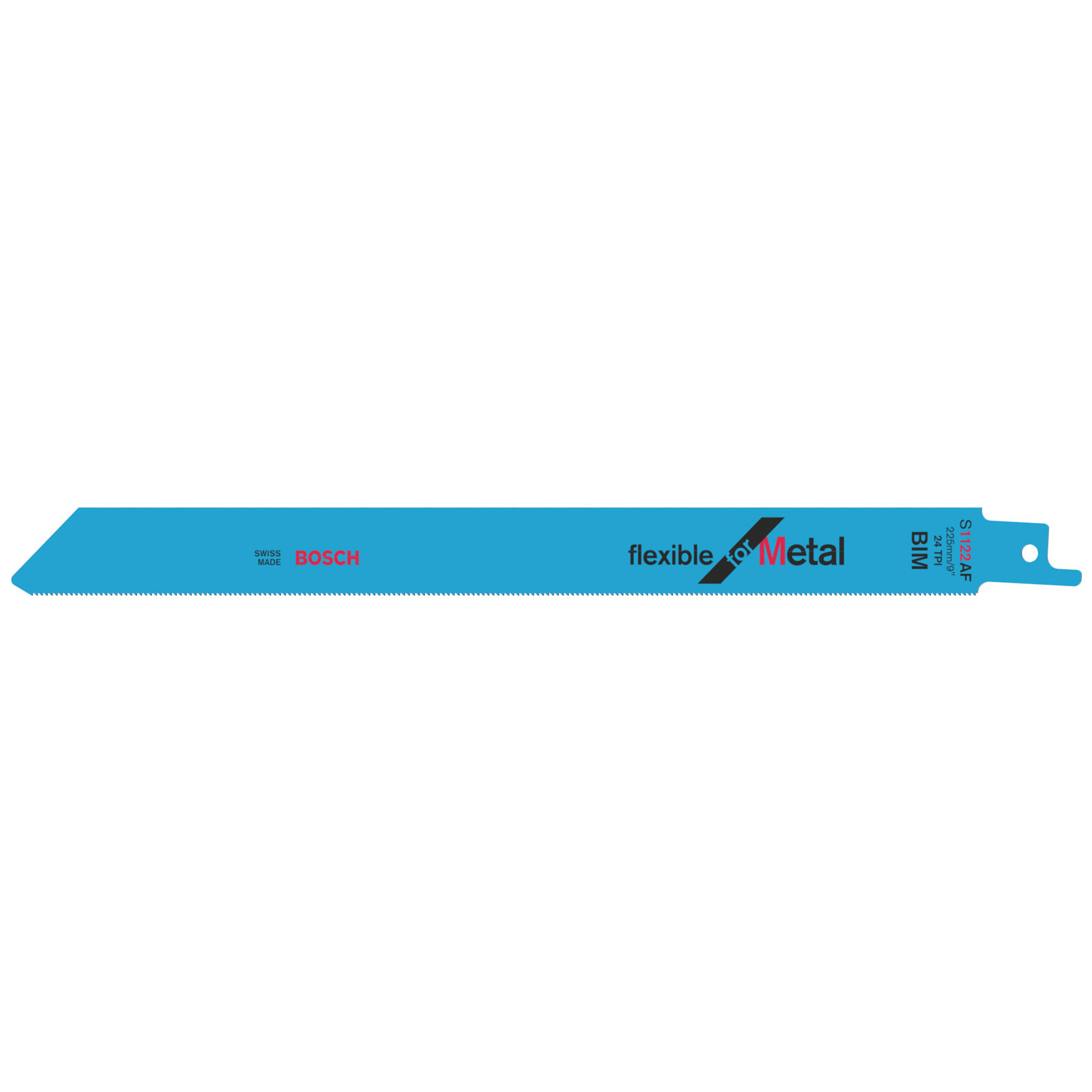 Lame de scie sabre Bosch S 1122 AF L 225 mm, TPI 24 dents/pouce, 1 mm ondulé, finition 5 pièces/blister — lot de 5 pièces