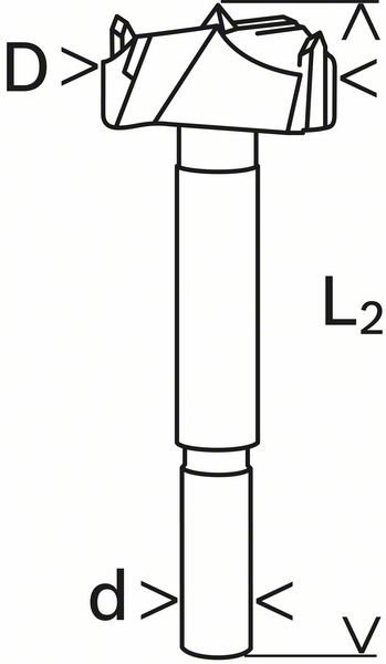 Bosch Foret pour matériaux composites HM, 15 x 90 mm, Ø 8 mm