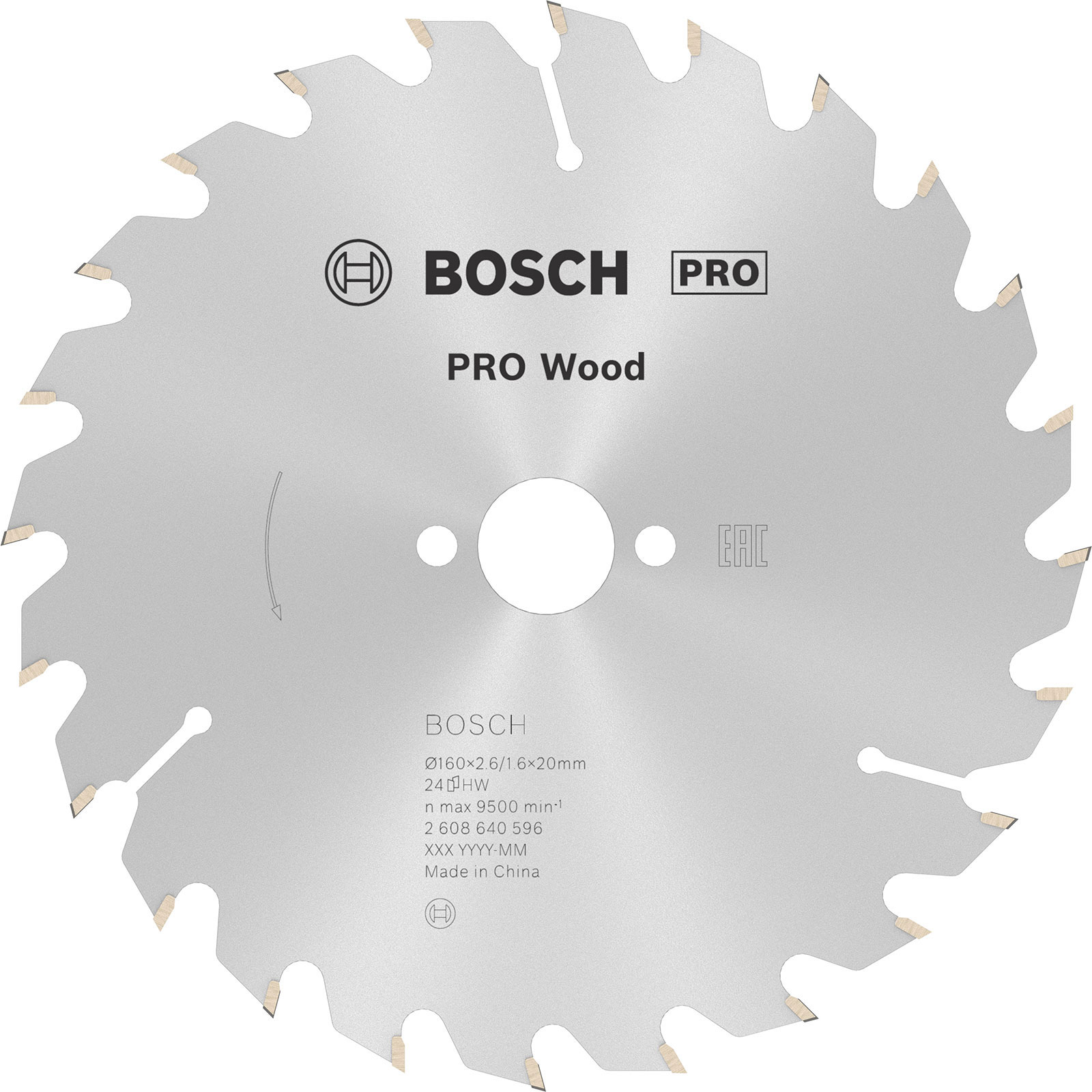 Lame de scie circulaire Bosch Optiline Wood 160 x 2,6 x 20/16 - Z=24