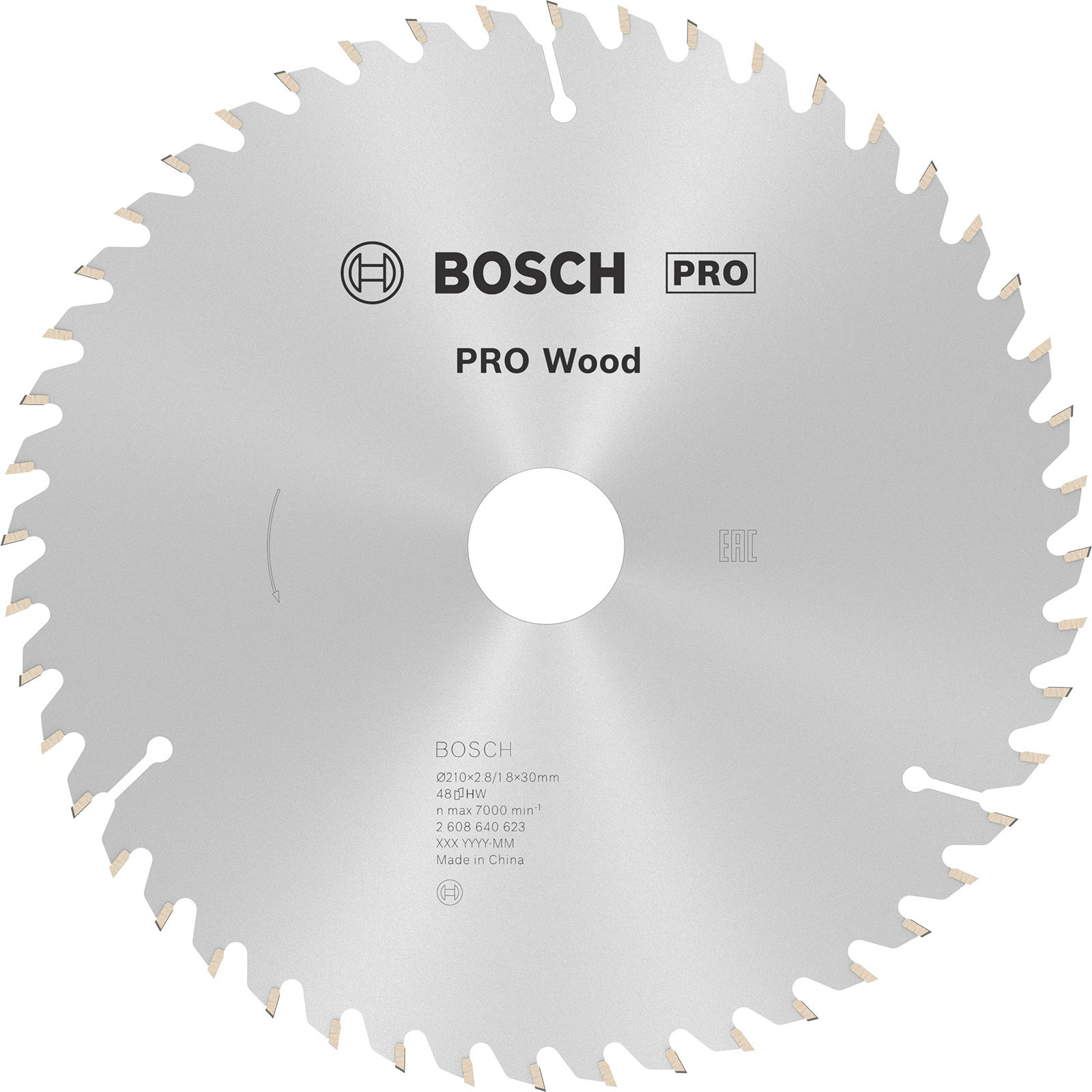Lame de scie circulaire Bosch PRO Wood - 210 x 2,8 x 30 mm - 48 dents
