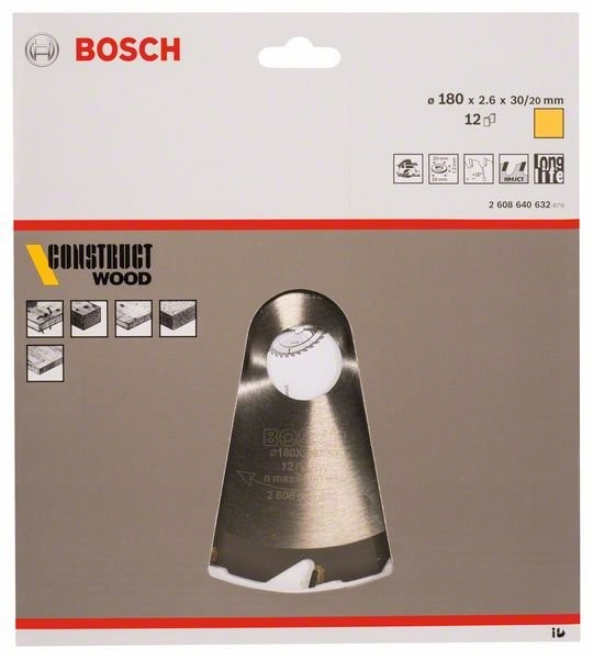 Lame de scie circulaire Bosch PRO Construct Wood pour scies circulaires portatives
