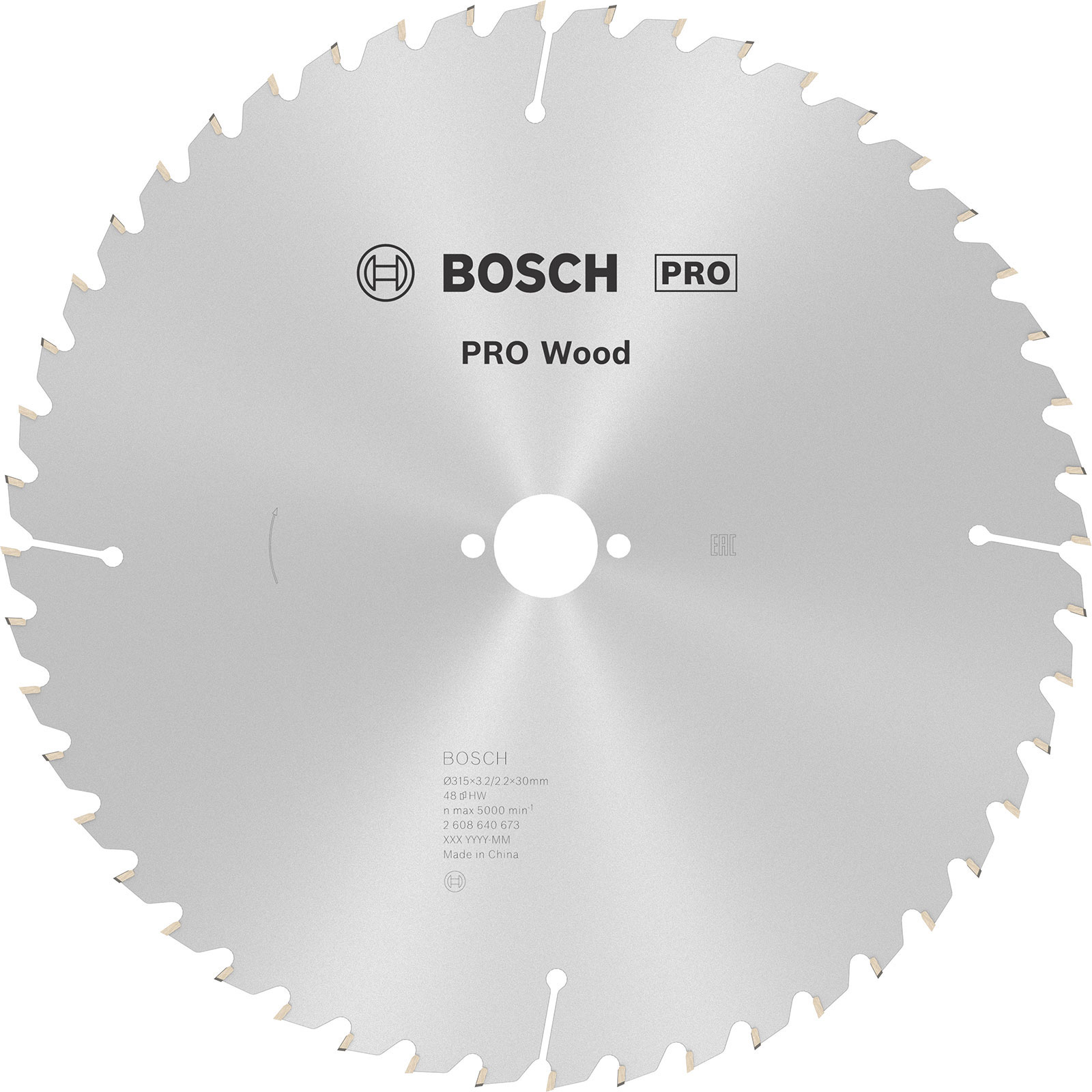 Lame de scie circulaire Bosch PRO Wood, 315 x 3,2 x 30 mm, T48
