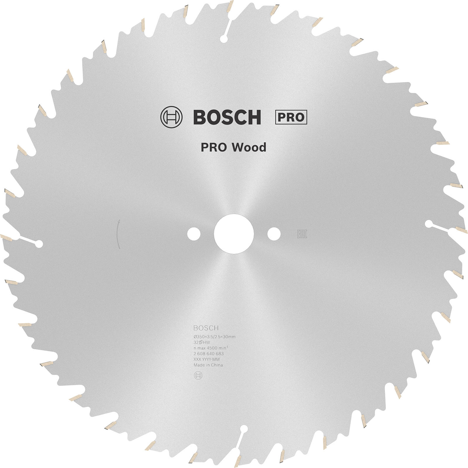 Lame de scie circulaire sans fil Bosch PRO Wood, 350 x 3,5 x 30 mm, T32