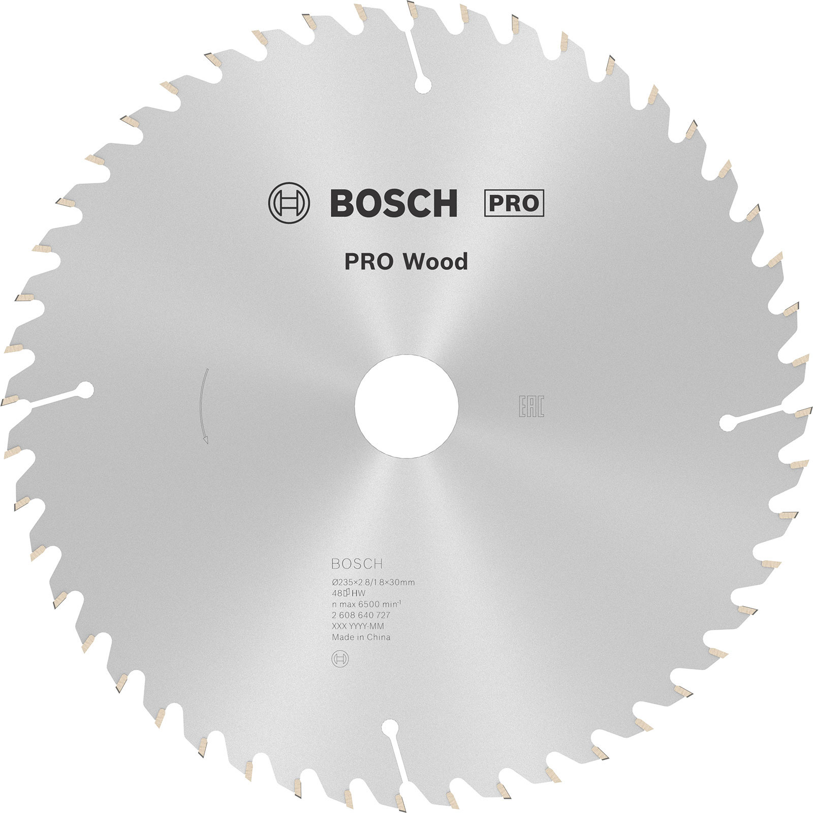 Lame de scie circulaire Bosch PRO Wood, 235 x 2,8 x 30 mm, T48
