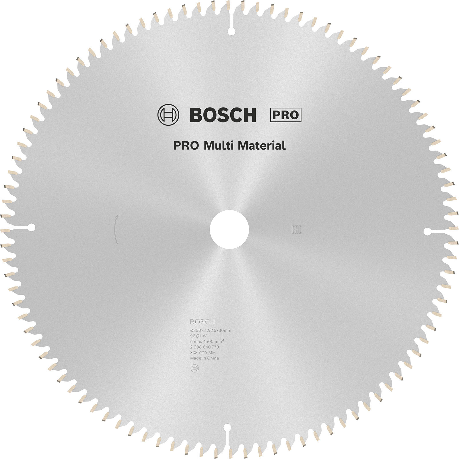 Lame de scie circulaire Bosch PRO Multi Material, 350 x 3,2 x 30 mm, T96