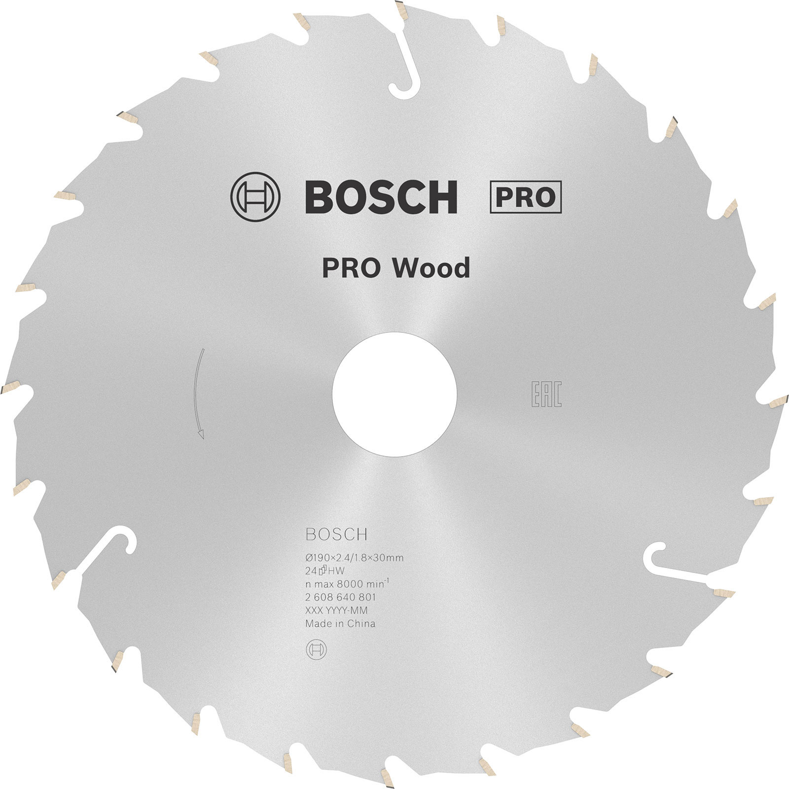 Lame de scie circulaire Bosch Speedline Wood HM 190x30 mm (24 dents)
