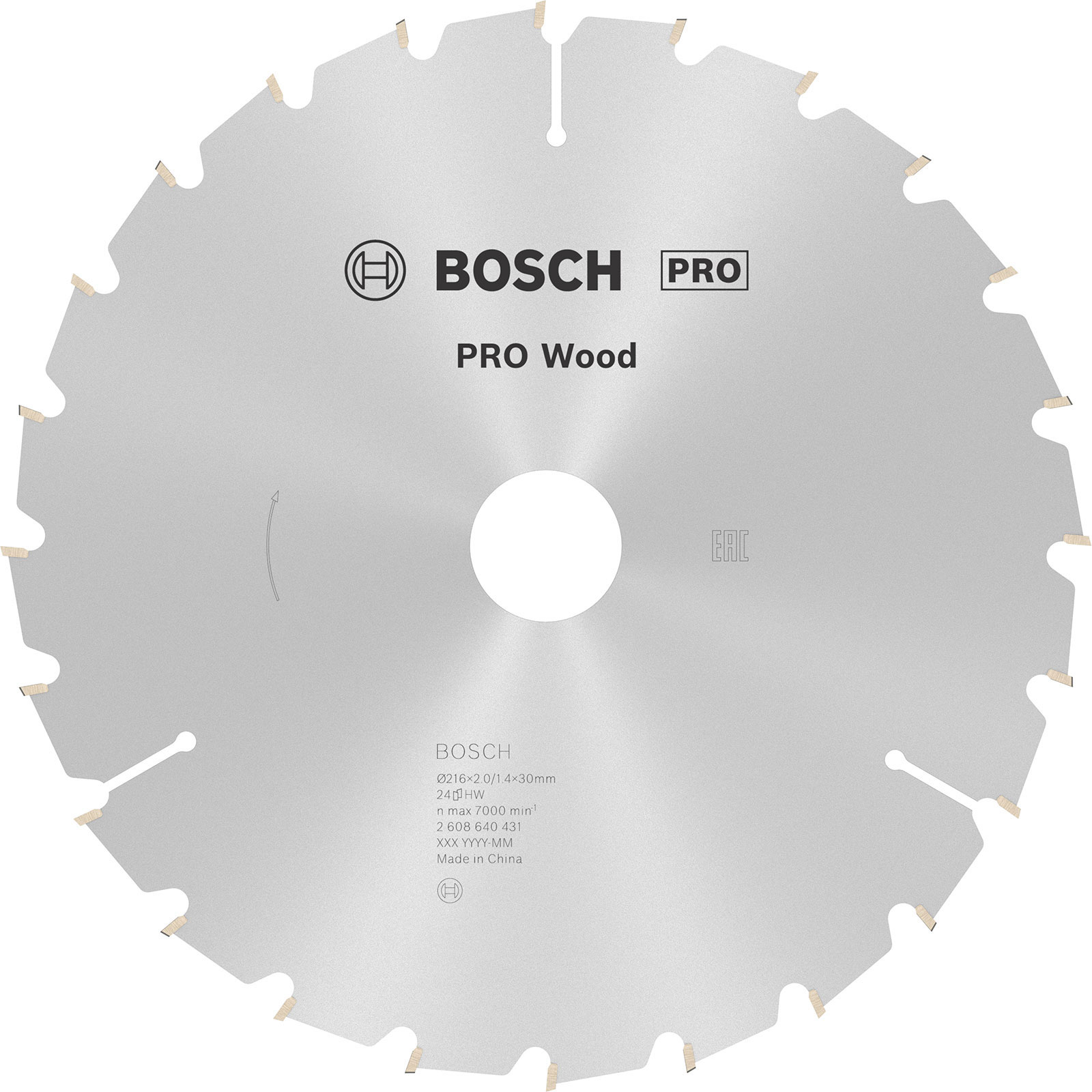 Lame de scie circulaire Bosch PRO Wood, 216 x 2 x 30 mm, T24