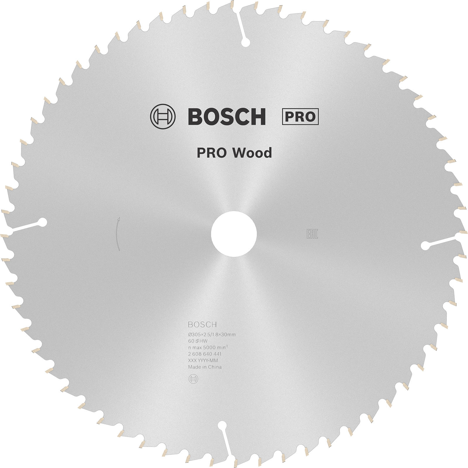 Bosch PRO Wood Lame circulaire, 305 x 2,5 x 30 mm, T60