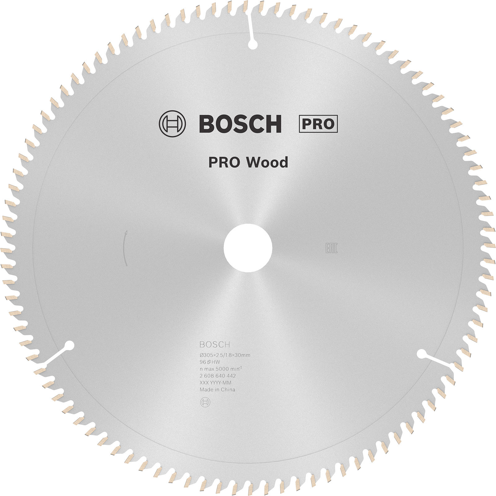 Bosch PRO Wood Lame circulaire, 305 x 2,5 x 30 mm, T96