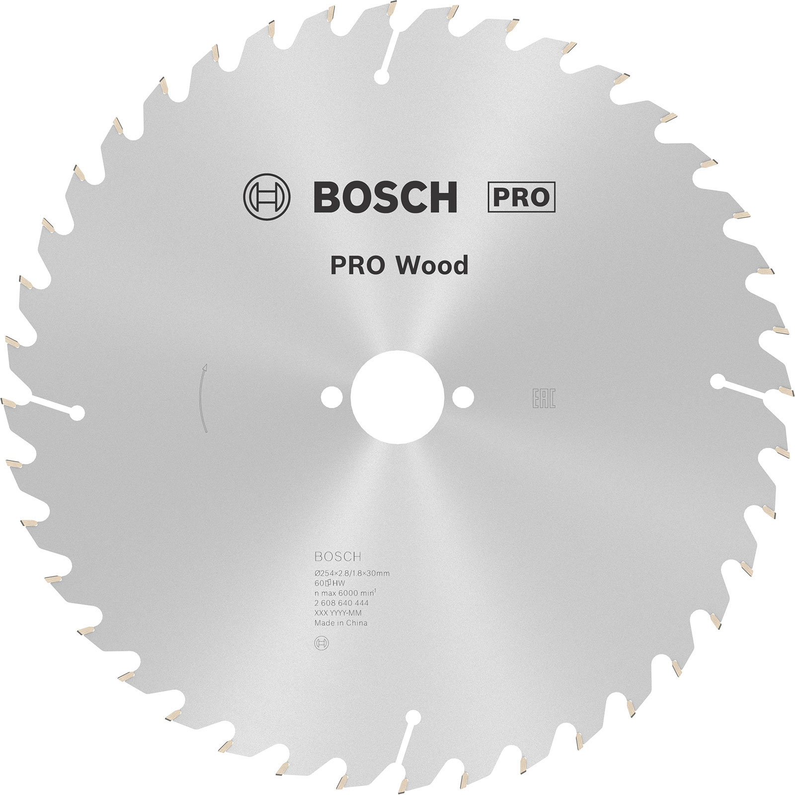 Lame de scie circulaire Bosch PRO Wood 254 x 2,8 x 30 mm, T60