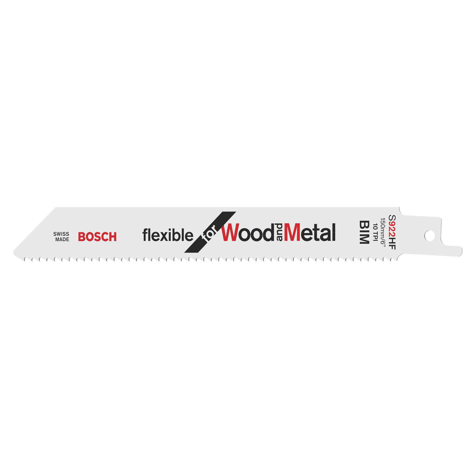 Lame de scie sabre **Bosch S 922 HF**, flexible pour bois et métal, lot de 100 — lot de 100 pièces