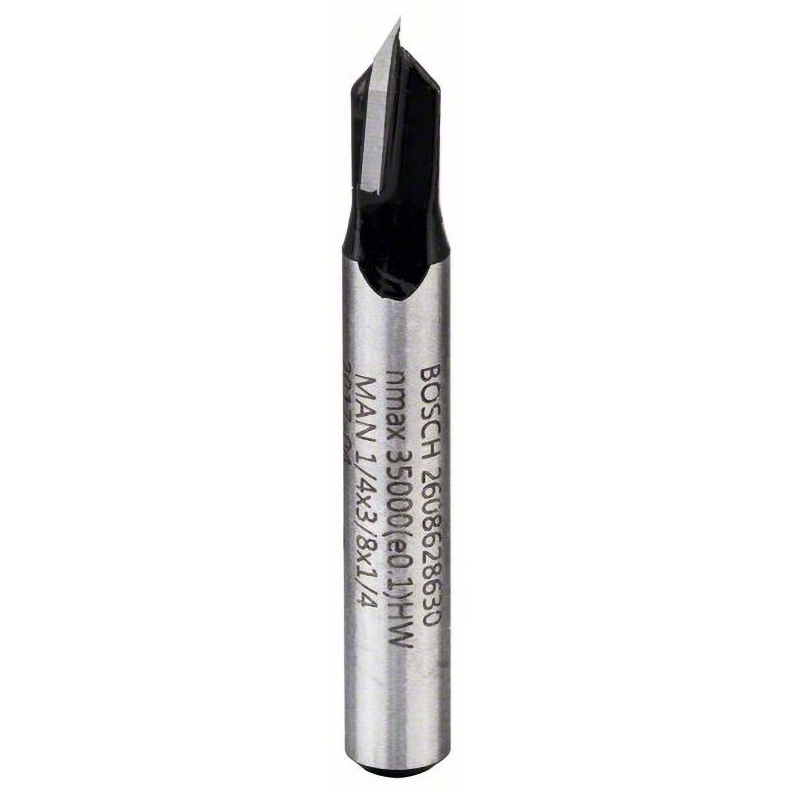 Bosch PRO Fraise à rainure en V, 1/4", D1 6,3 mm, L 9,2 mm, G 45 mm, 90°
