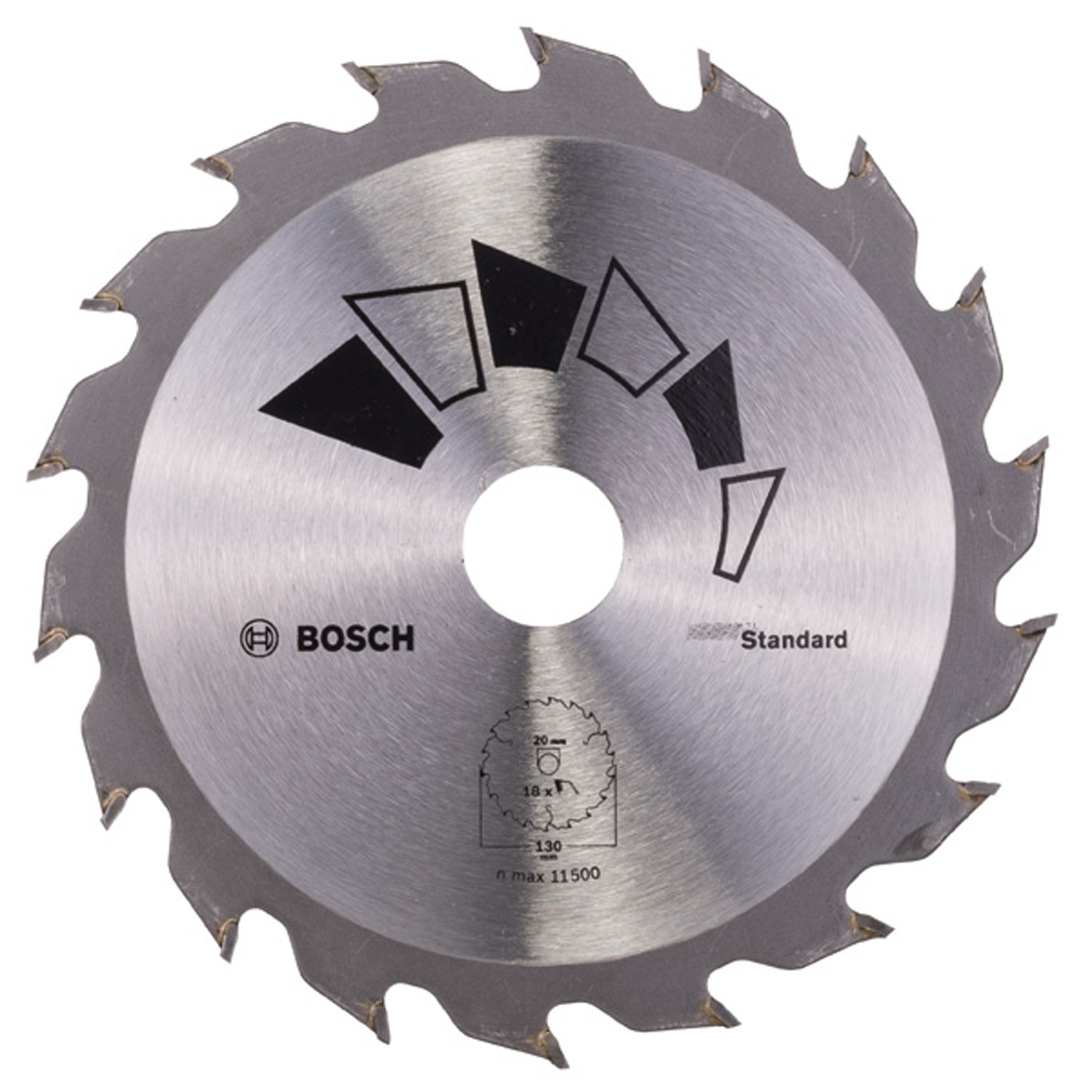 Lame de scie circulaire Bosch STANDARD D= 130 mm, alésage= 20 mm, Z= 18