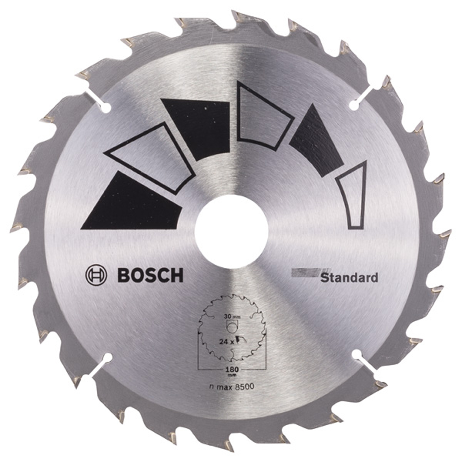 Lame de scie circulaire STANDARD Bosch, Ø 180 mm, alésage 30 mm, 24 dents