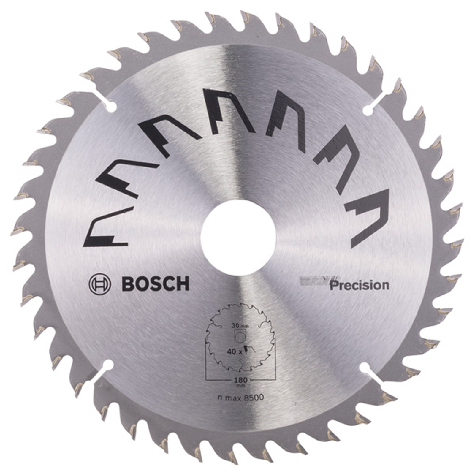 Lame de scie circulaire PRECISION Bosch - Ø 180 mm, alésage 30 mm, 40 dents