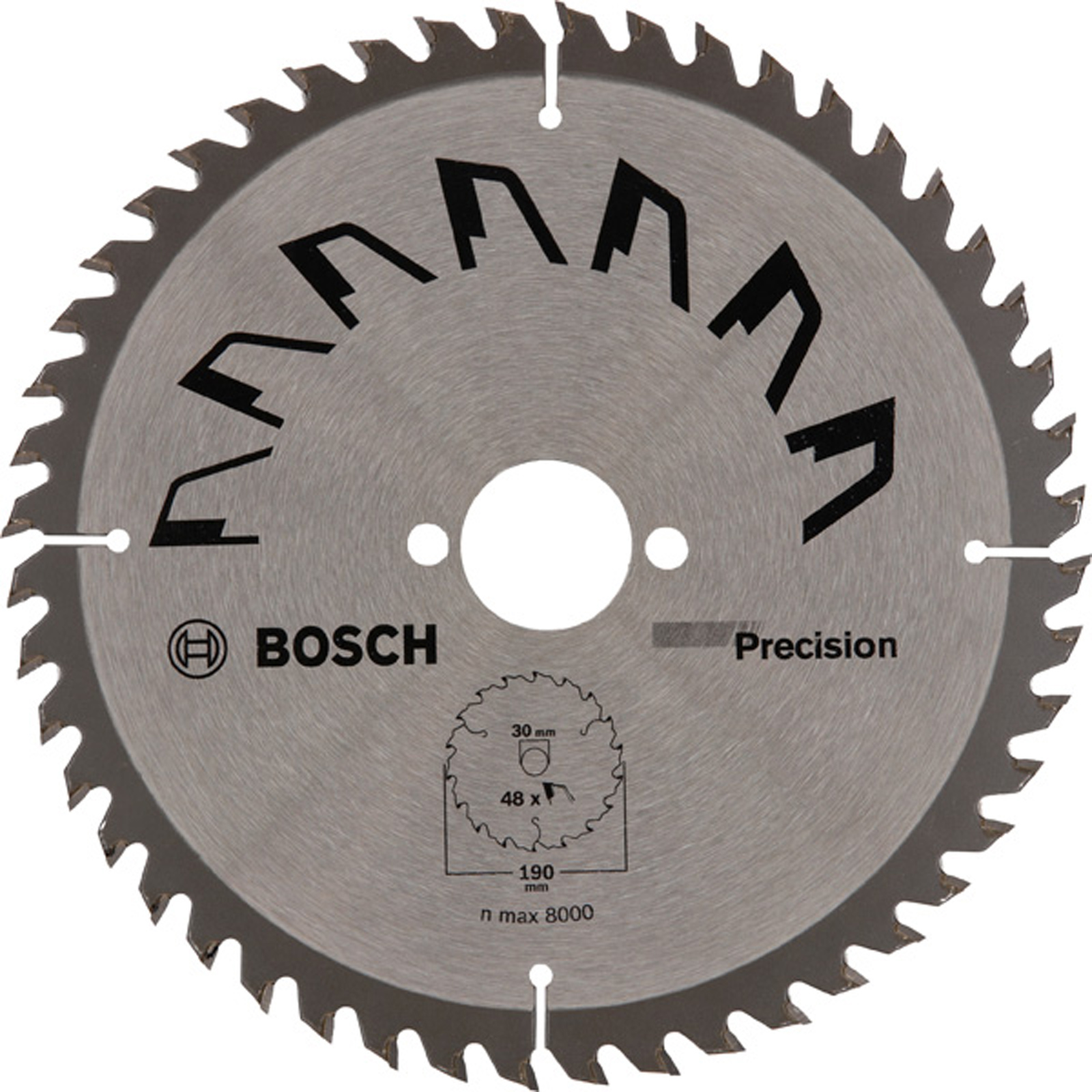 Lame de scie circulaire PRECISION pour Bosch, Ø 190 mm, alésage 30 mm, 48 dents