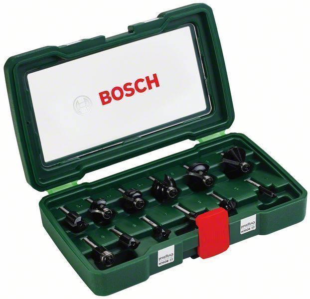 Lot de 12 fraises à bois Bosch (queue 6,35 mm / 1/4") — lot de 12