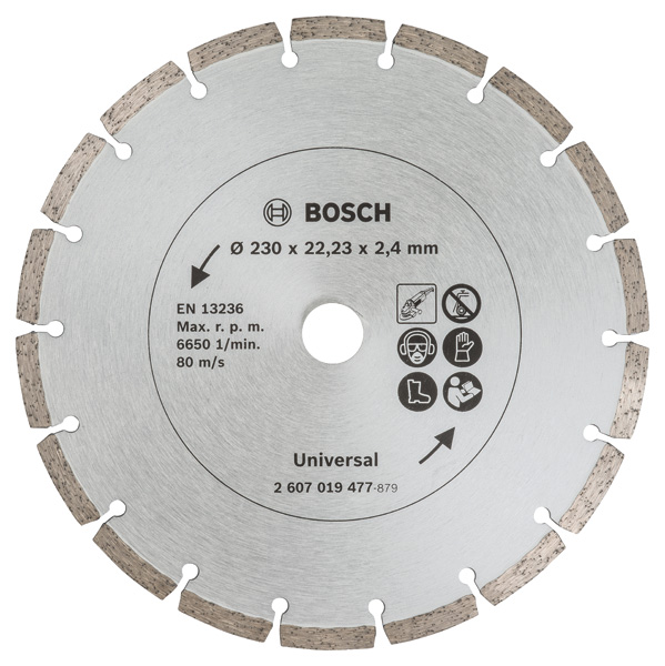 Bosch Disque diamant pour matériaux de construction, Diamètre (mm) : 230, Lot de 2 — lot de 2 pièces