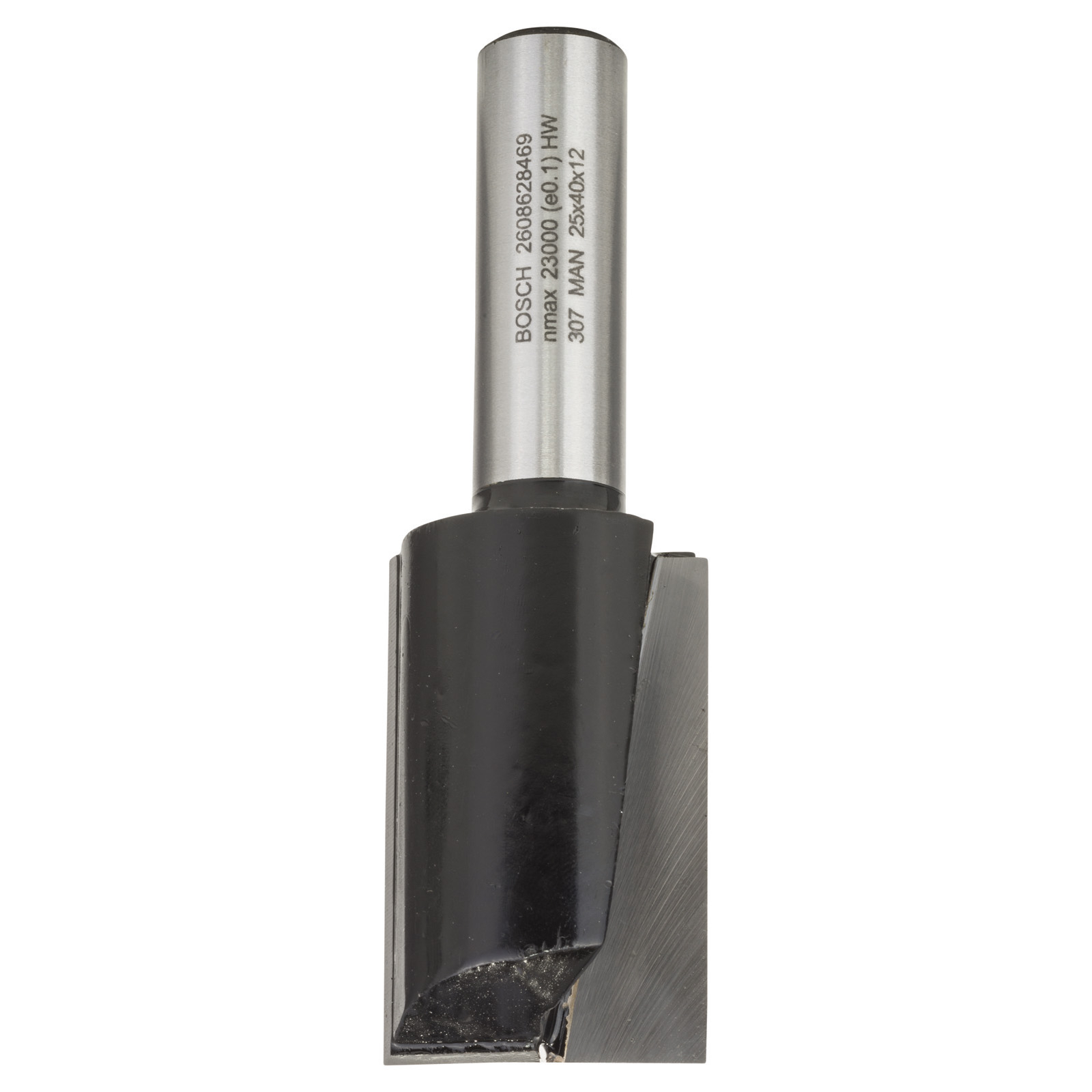 Fraise à rainurer Bosch PRO, à deux taillants, Ø 25 × L 40, queue 12 mm