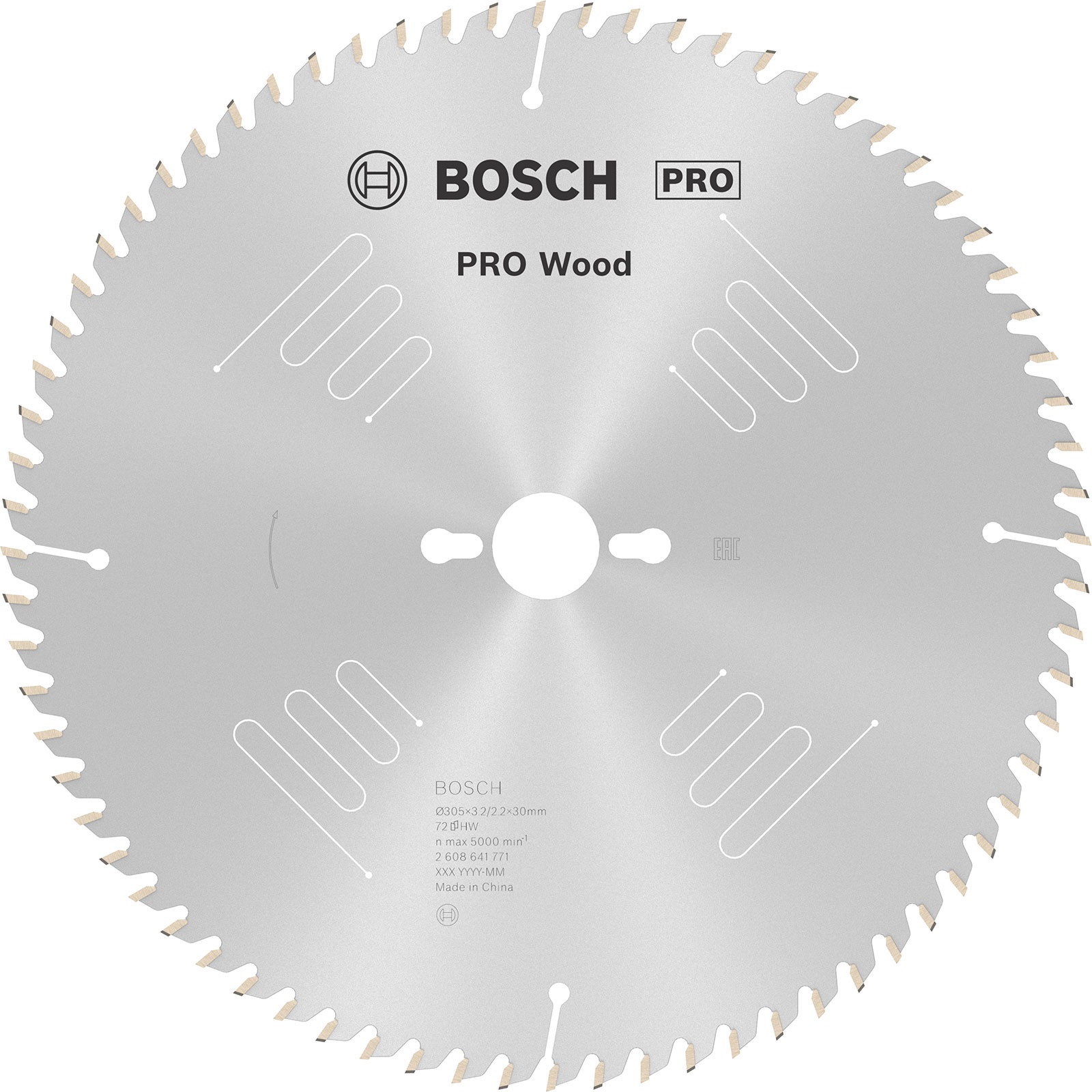 Lame de scie circulaire Bosch PRO Wood, 305 x 3,2 x 30 mm, T72