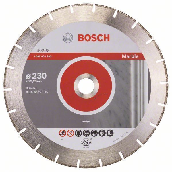 Disque diamant Bosch Standard pour marbre 230 x 22,23 x 2,8 x 3 mm
