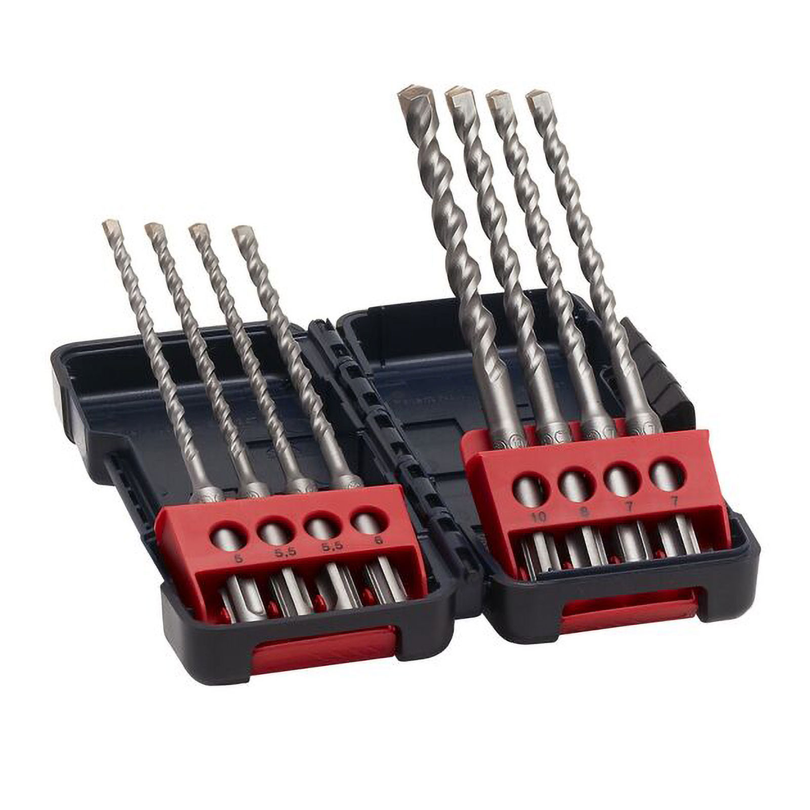 Jeu de mèches à percussion SDS plus B8 de Bosch en Tough Box, 5–10 mm