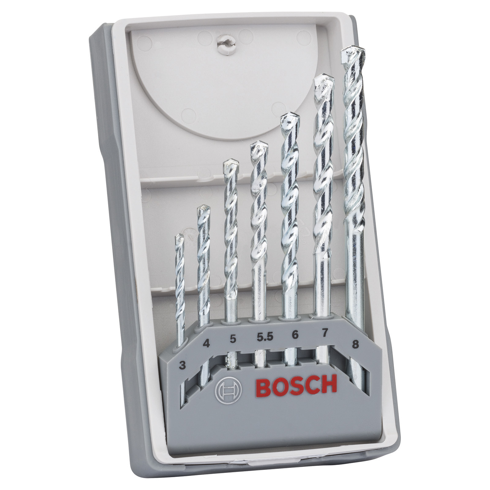 Bosch Jeu de 7 forets pour maçonnerie CYL-1, 3/4/5/5.5/6/7/8 mm