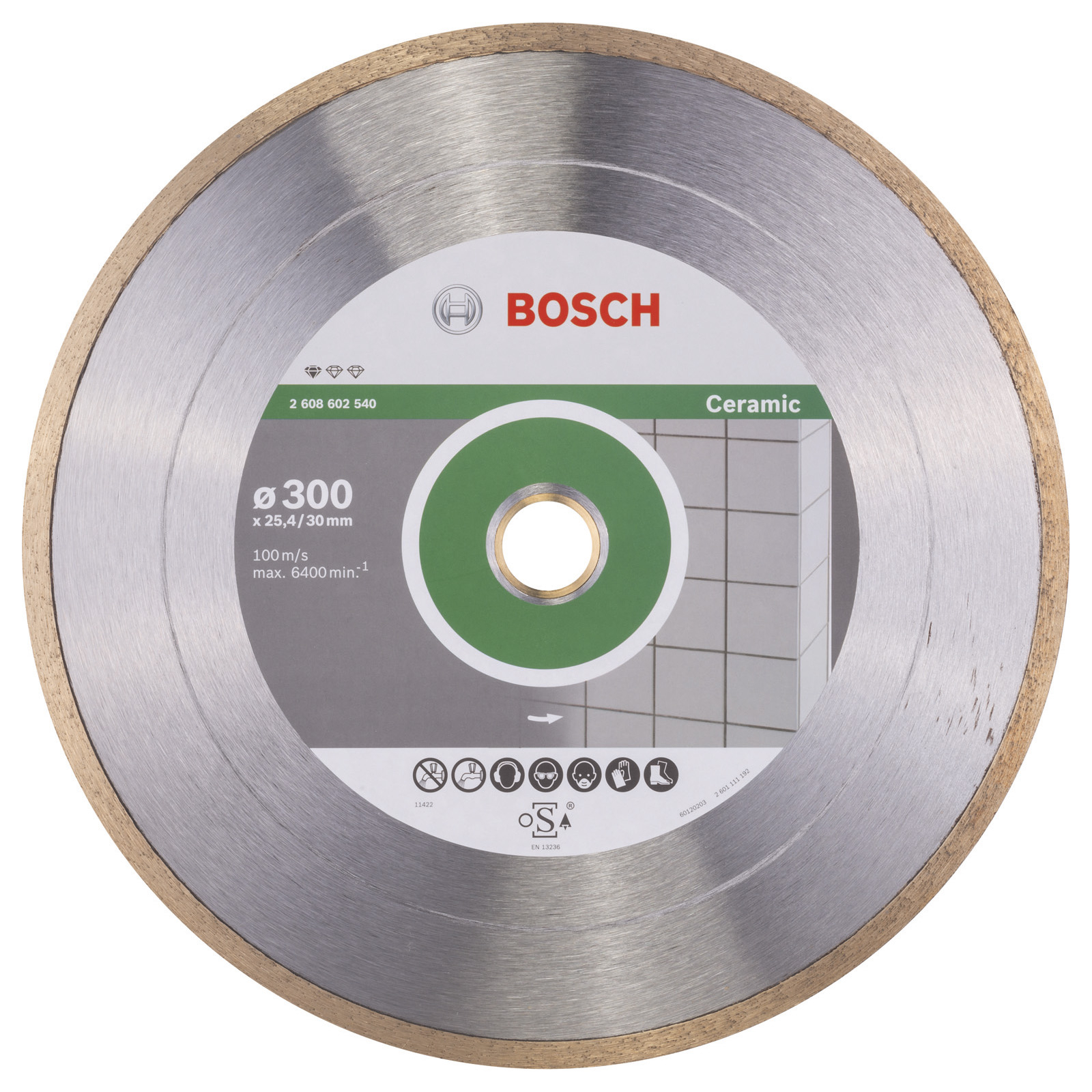 Disque diamant Bosch Standard pour carrelage 300 x 30+25,40 x 2 x 7 mm