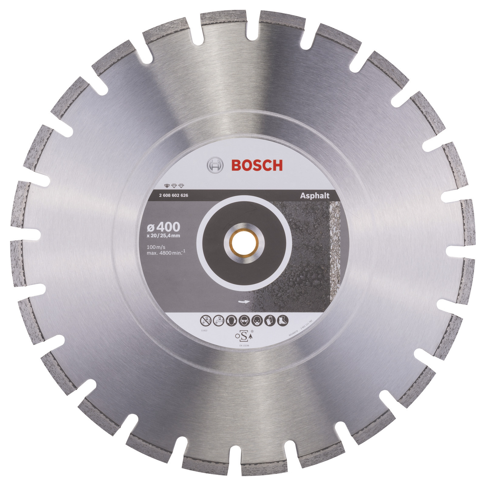 Disque de tronçonnage diamanté Bosch Standard pour asphalte 400 x 20/25,40 x 3,6 x 10 mm