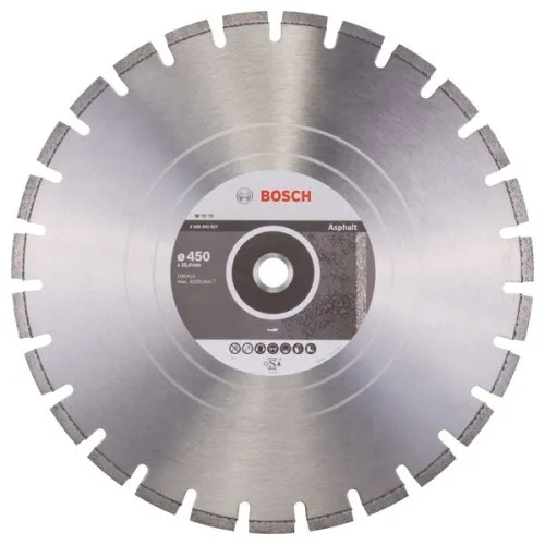 Disque diamant Bosch Power Tools pour tronçonnage d'asphalte 2608602627