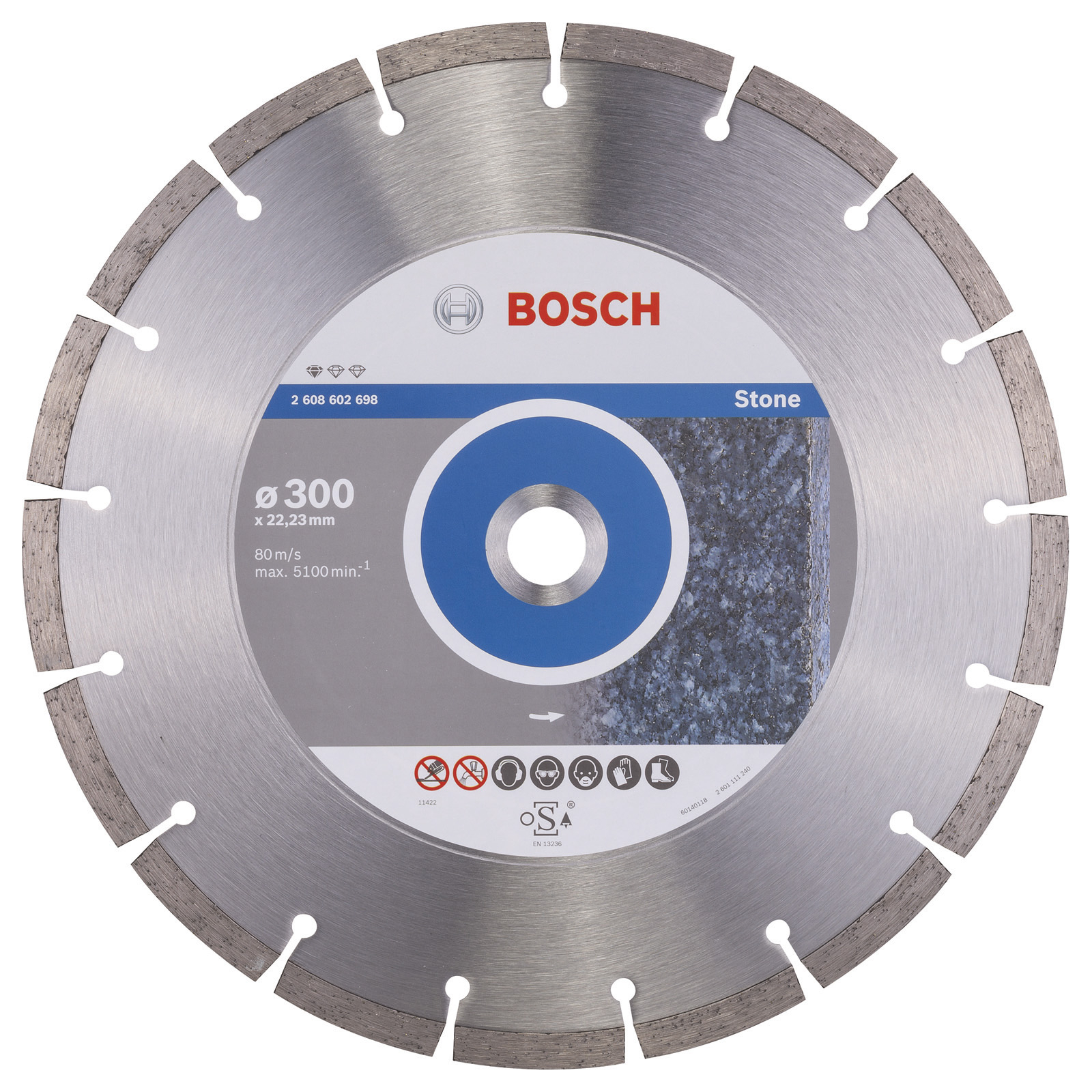 Disque diamant Bosch Standard for Stone 300 x 22,23 x 3,1 x 10 mm