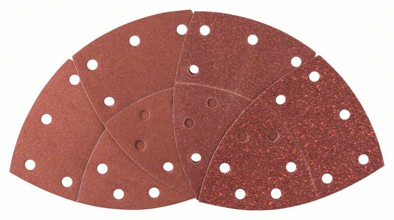 Set de disques de ponçage Bosch pour ponceuse multifonction, 25 pièces, 11 trous, 102 x 62 mm, grain 40 - 180