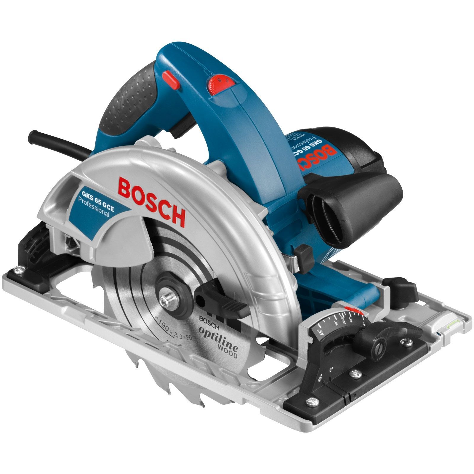 Scie circulaire manuelle Bosch GKS 65 GCE Professional avec lame incluse (en carton)