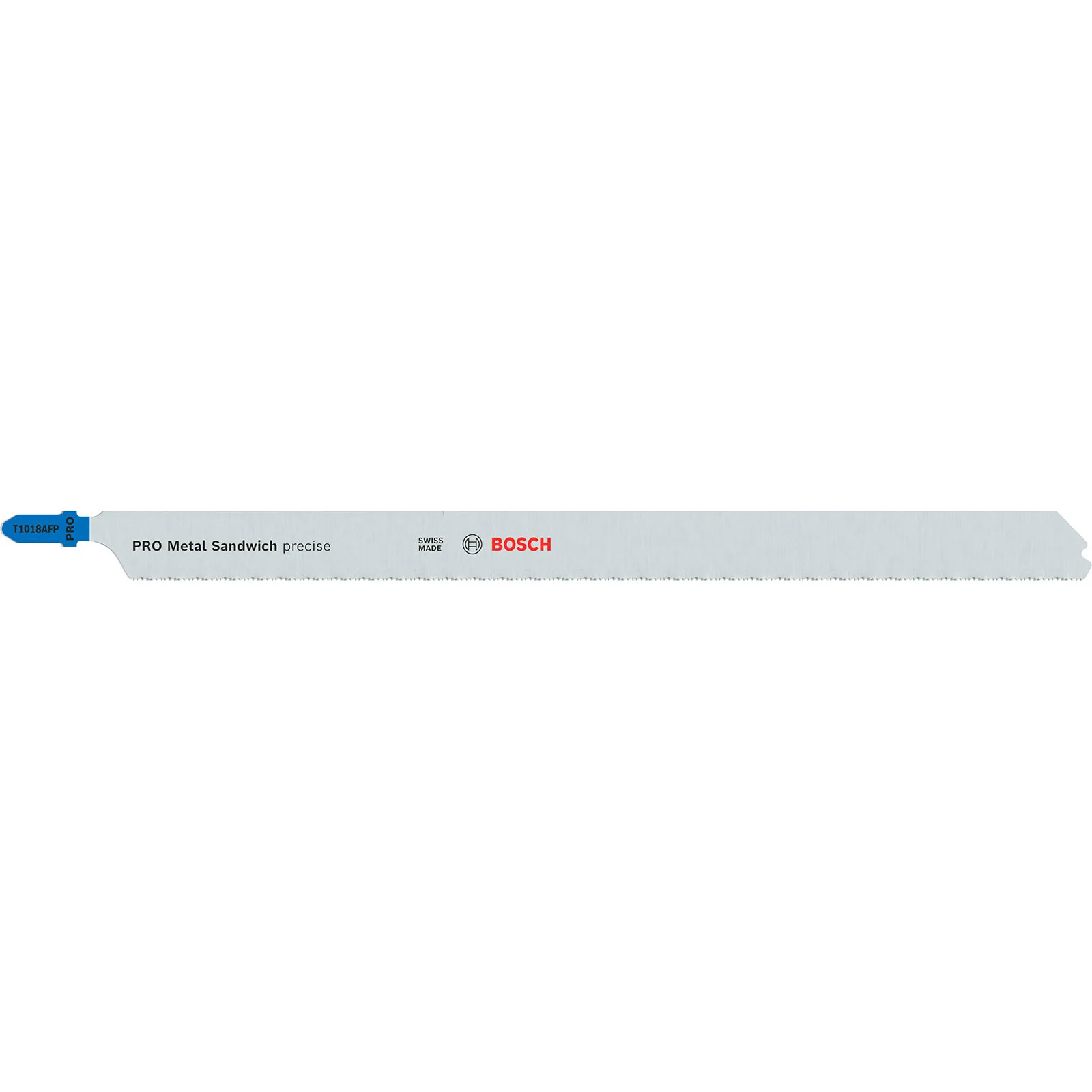 Lame de scie sauteuse Bosch T 1018 AFP - Longueur totale 250 mm, pas de denture 1,1 mm - Blister 3 lames