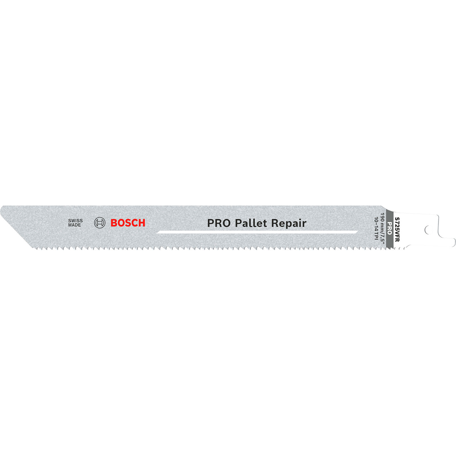 Lame de scie sabre Bosch PRO Pallet Repair S725VFR 1,25 x 19 x 190 mm - 5 pièces - 2608658033 — lot de 5 pièces